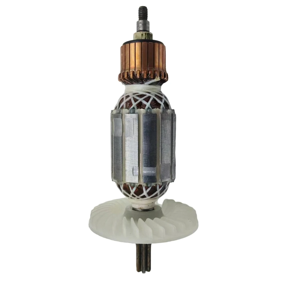 Armature C213944E for DH38MS DH38SS Drill Motor Replacement 6-Tooth Rotor 220V 159mm Sliver Metal Core Component