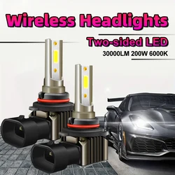 2Pcs 30000LM H7 H11 H8 LED Headlight 9005 9006 HB3 HB4 H4 Car Headlamp H10 9145 9140 H16 Auto Mini Fog Bulb 6000K 12V 200W Light
