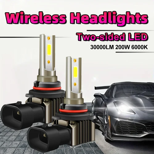 Imagen 1 del producto 2 uds 30000LM H7 H11 H8 faro LED 9005 9006 HB3 HB4 H4 faro de coche H10 9145 9140 H16 Auto Mini bombilla antiniebla 6000K 12V 200W luz