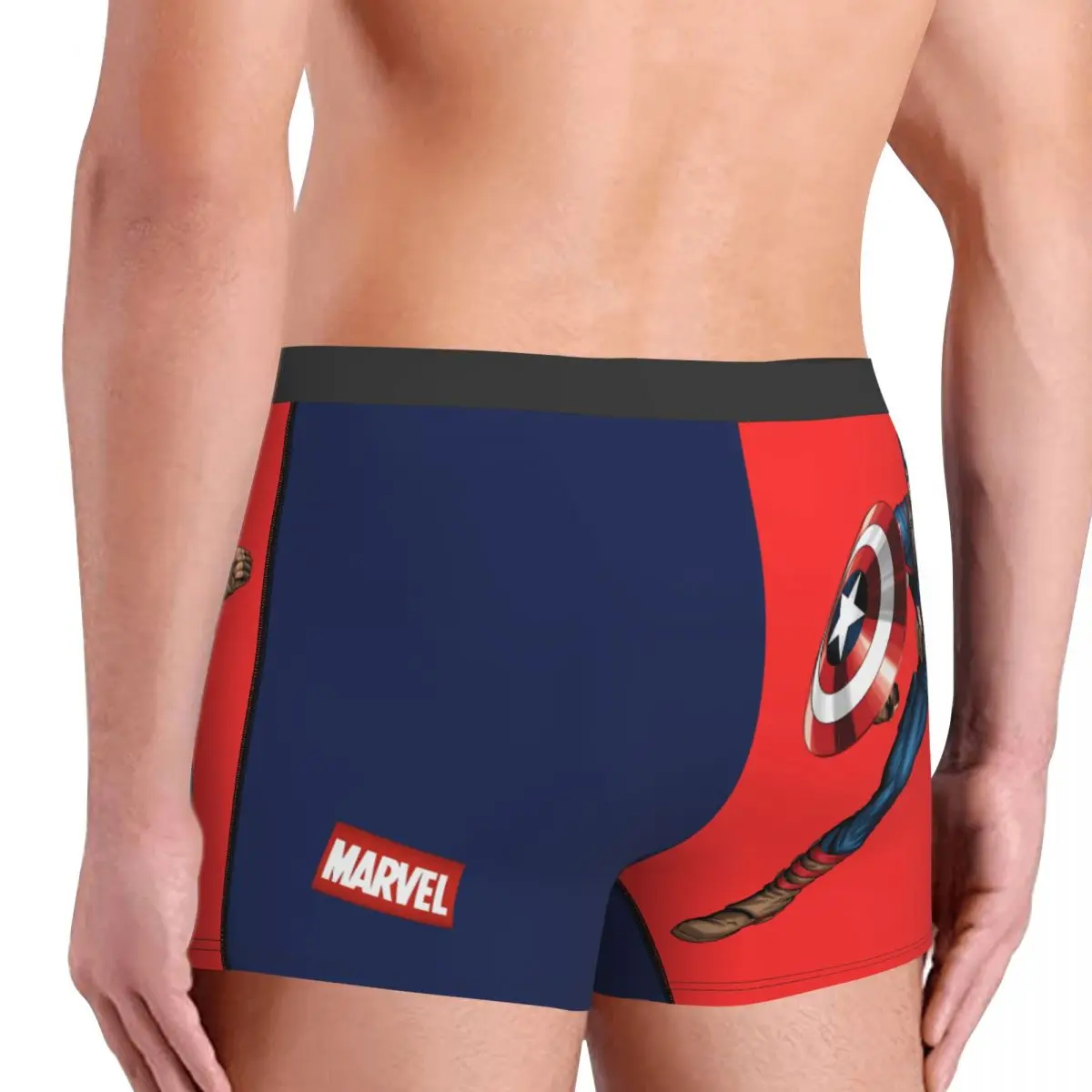 Cool Man Disney Captain America Film Underpants Cotton Panties Men's Underwear Print Shorts Boxer Briefs