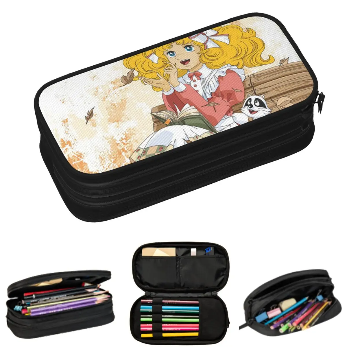 

Cartoon Candy Candy Anime Pencil Cases for Students Gifts Pen Box Pencil Bag Large Storage Pencil Pouch