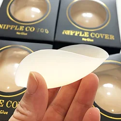 1 Pair Reusable Breast Petals Nipple Cover Invisible Petal Adhesive Strapless Backless Stick on Bra Silicone Breast Patch