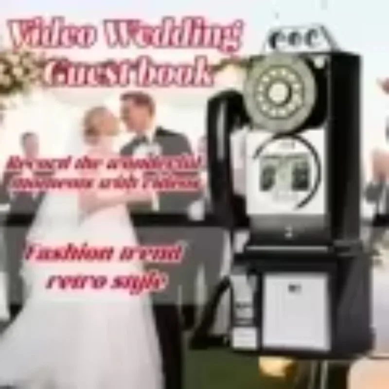 

2025 hot sale Fast Shipping Factory's Antique Wedding Corded Telephone Audio Guestbook Popular Wedding Party Voice Message Recor