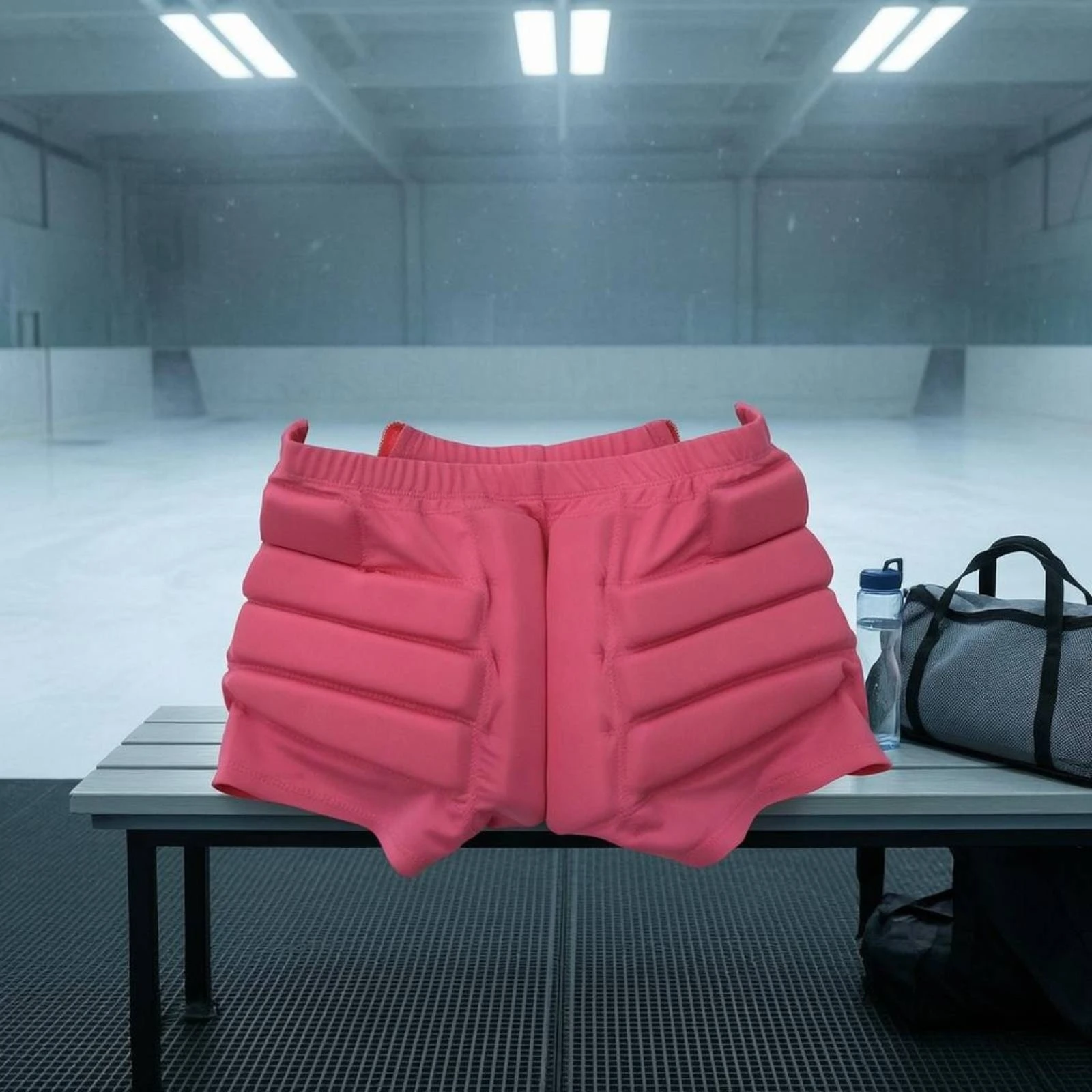Padded Skating Shorts Stretch Material Hip Protector Shorts Tailbone Padded Pants Elastic Waistband Sports Gear Pink