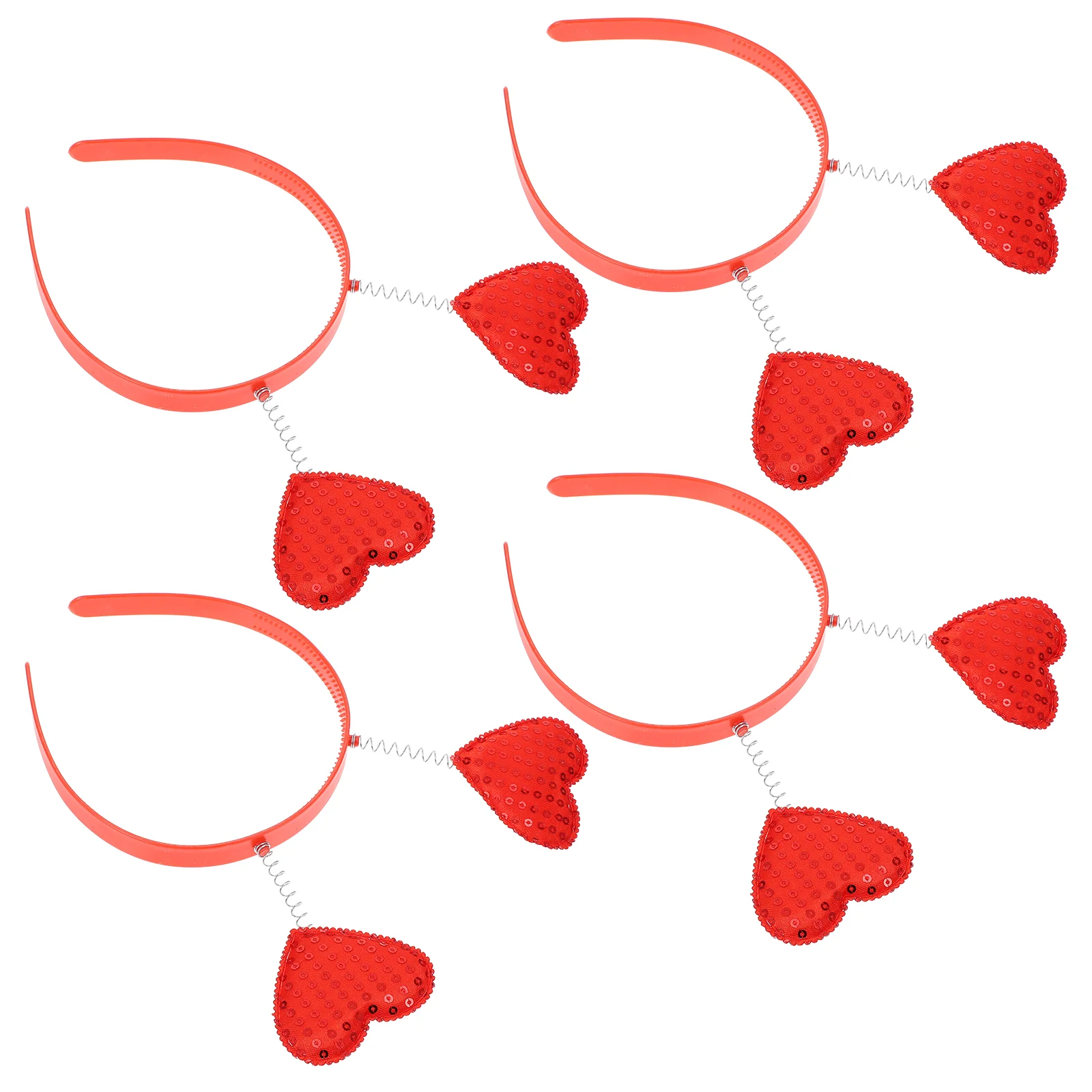 4 Pcs Valentine's Day Headband Party Hair Accessories Wedding Valentines Headbands Cloth Decorate Miss