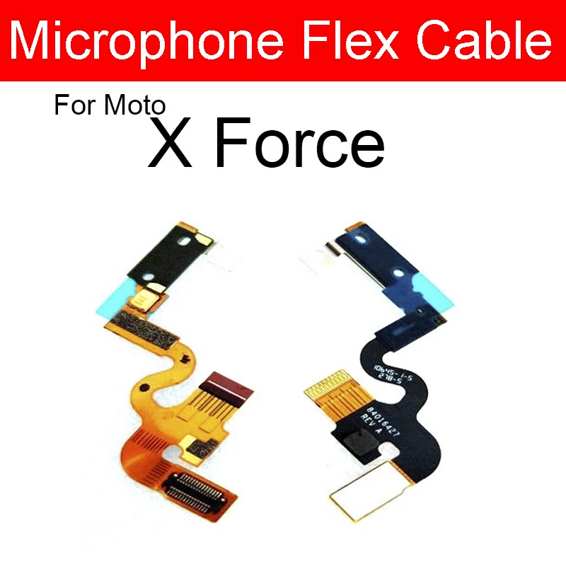 Cabo flexível de microfone genuíno para motorola moto x force xt1580/droid turbo 2 xt1585 microfone fita flexível peças de reposição