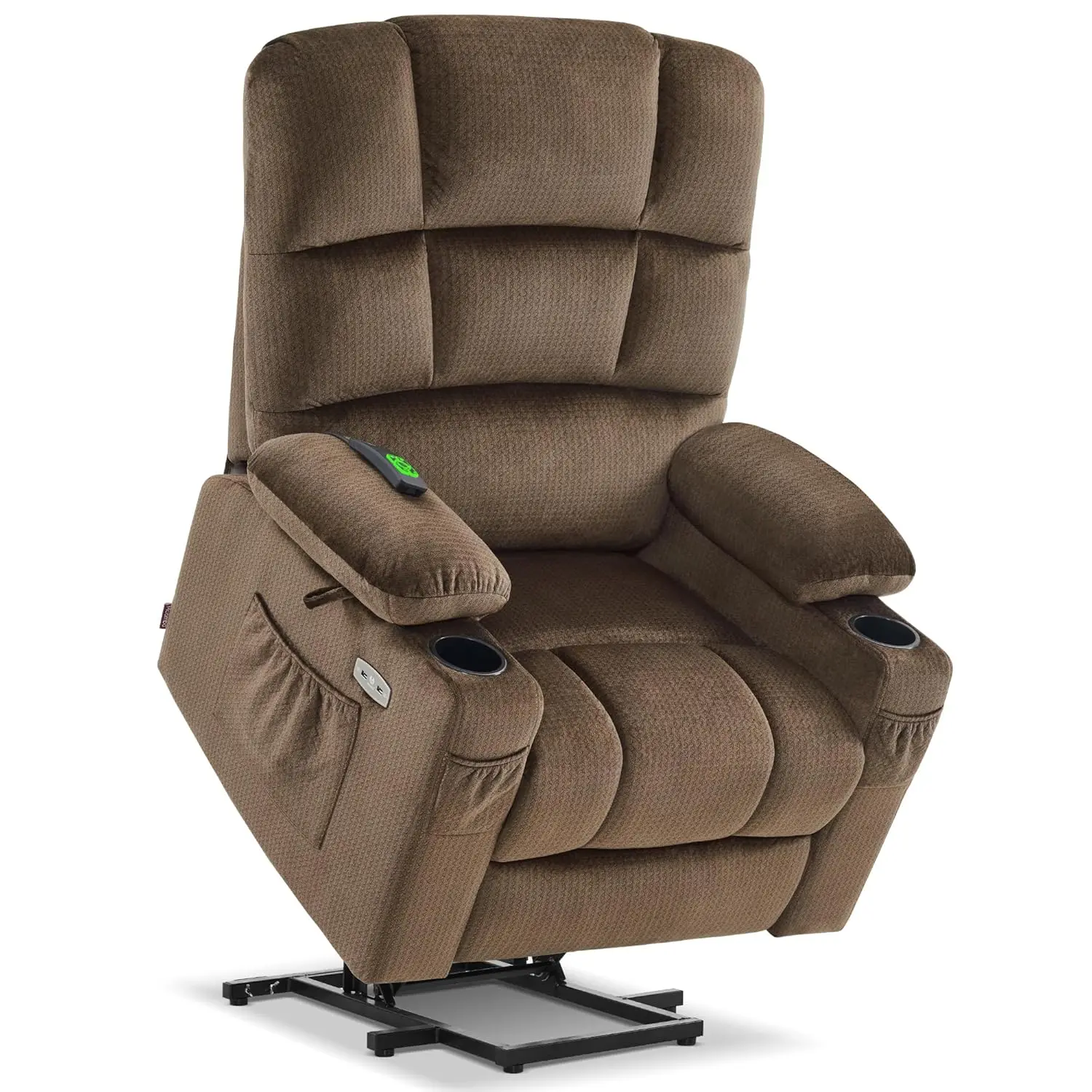 

Large Dual Motor Power Lift Recliner Chair for Elderly, Massage and Heat, Lay Flat, Zero Gravity, Home Button, USB, Customized