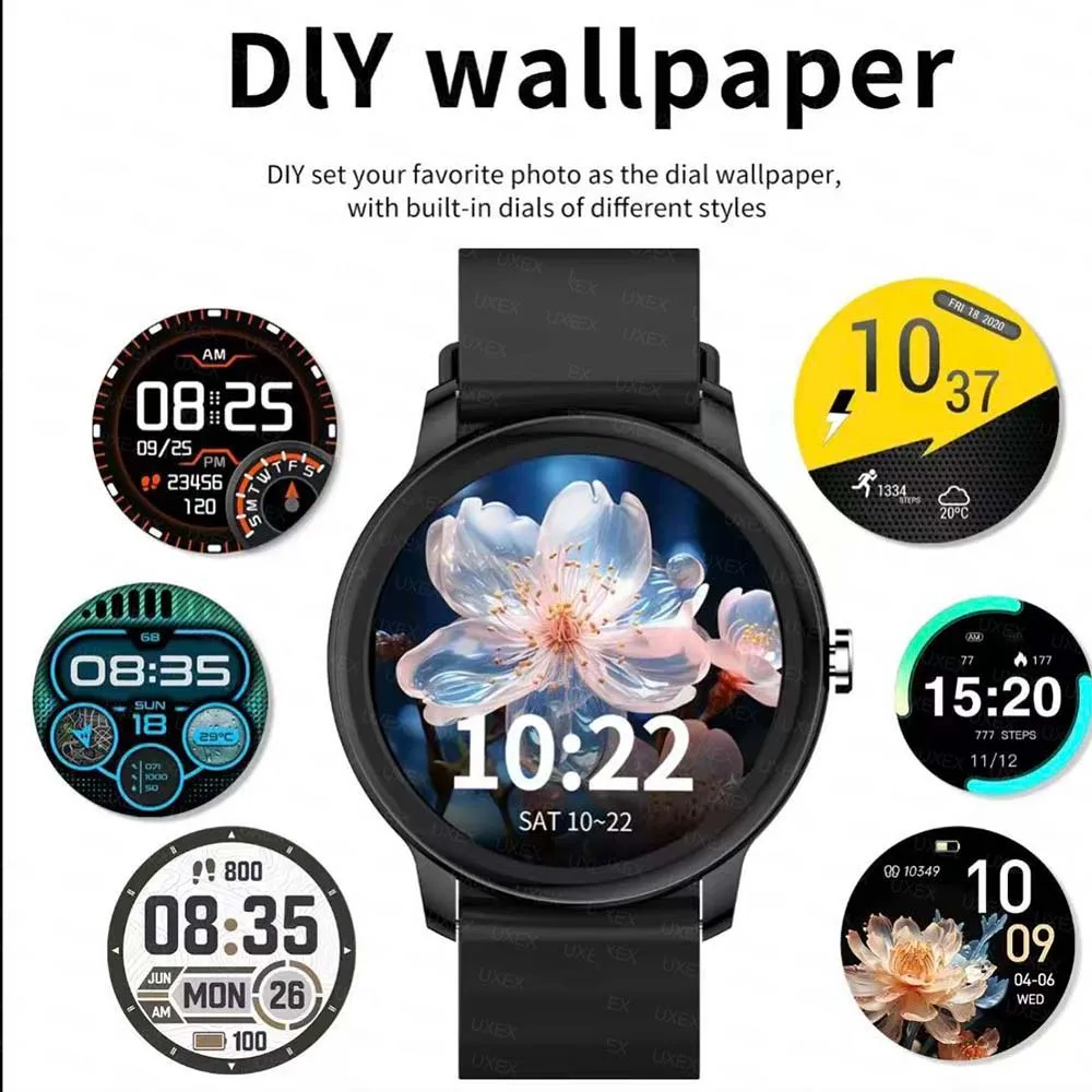 Orologio sportivo da donna con cinturino intelligente, regalo per le vacanze, chiamata wireless, orologi da uomo, da donna, più orologi intelligenti impermeabili per telefono Android IOS