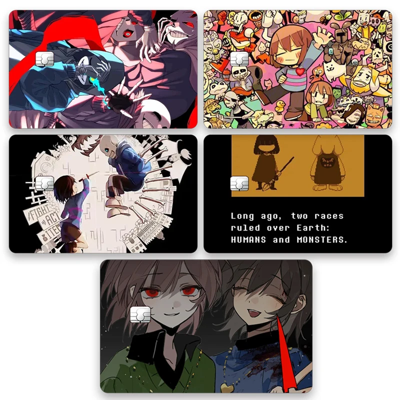 

Наклейка на карту UNDERTALE, студенческий автобус, идентификационный чип метро, школьный сертификат, декоративная наклейка, нашивка, легко отрывается, Paster Frisk Sans