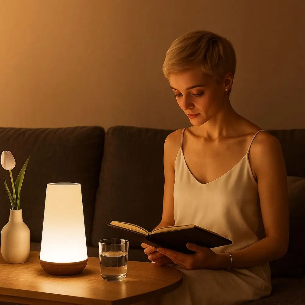 Creative Remote Control Night Light Usb Rechageable Dimmable Bathroom Bedside Lamp Decorative Desk Light Bedside Use