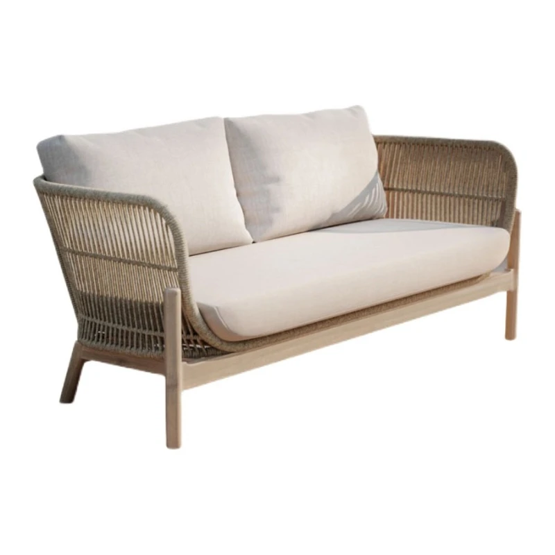 

Nordic outdoor leisure rattan sofa waterproof and sunscreen courtyard living room balcony outdoor garden coffee table