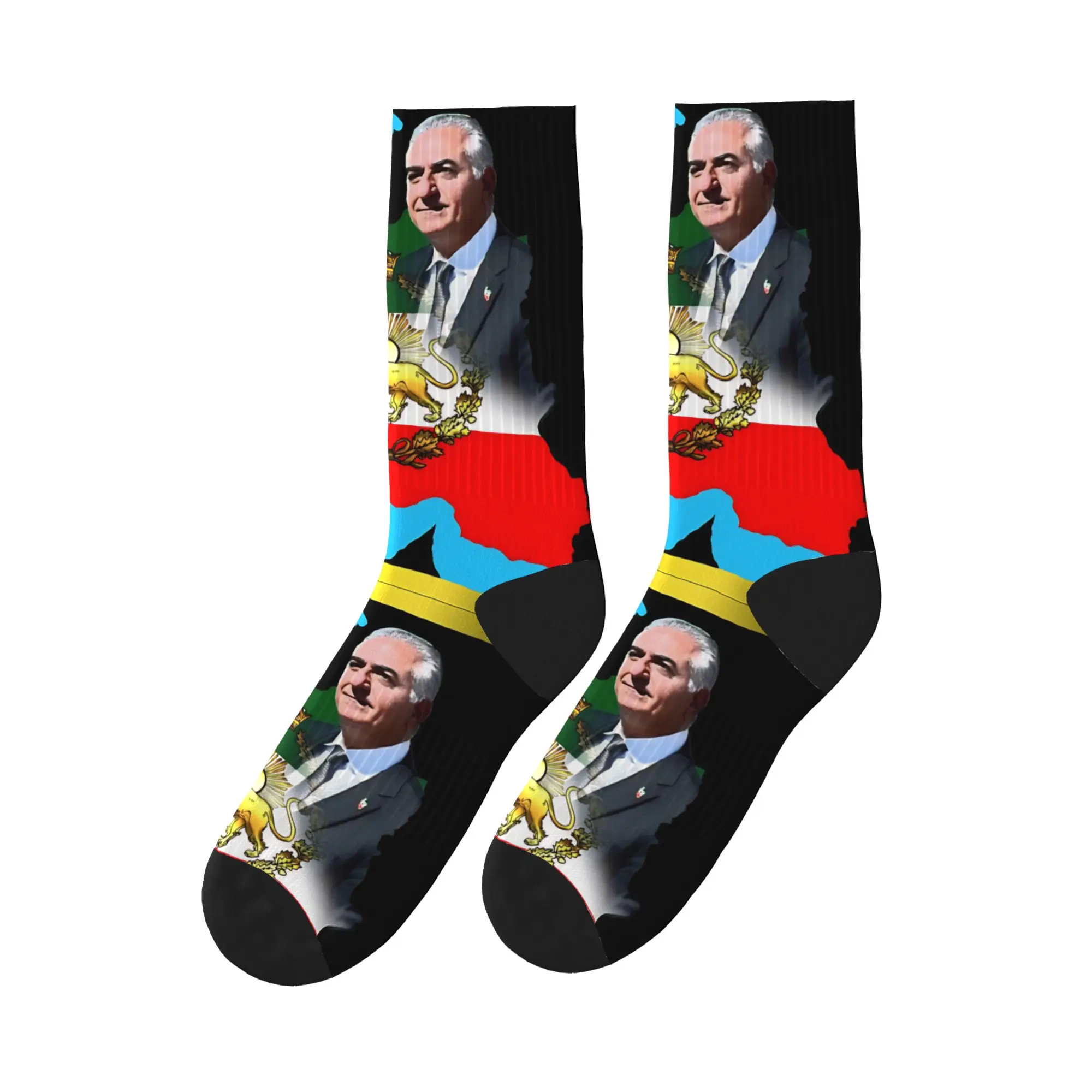 

Носки с изображением флага Ирана, золотого льва и солнца с королем Пахлави, весенние, мужские, высококачественные, дизайнерские, для бега, с защитой от скольжения