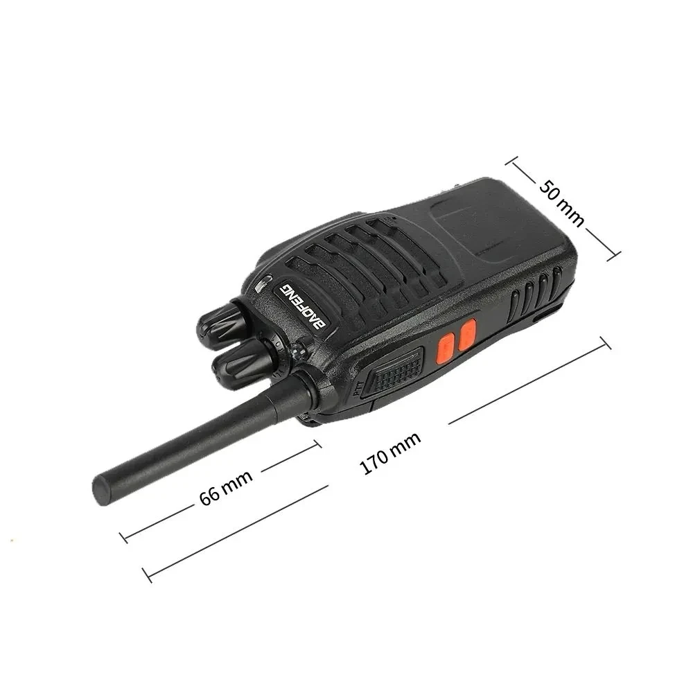 1 Stuks Originele Baofeng Interphone Bf 888S Walkie Talkie Uhf 400-470Mhz Kanaal Draagbare Tweeweg Radio 16 Communicatiekanalen