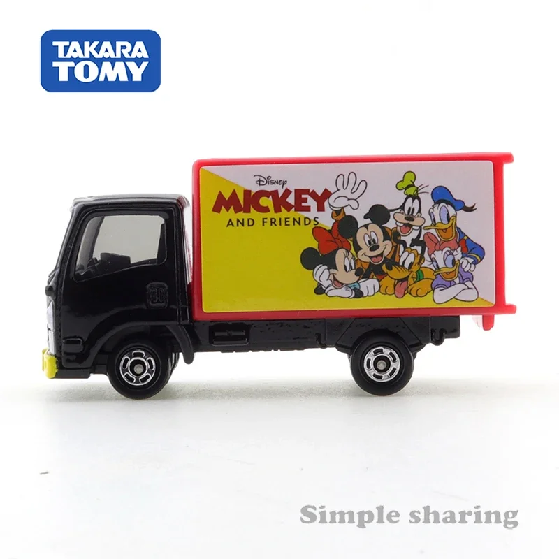 Takara Tomie Nr. 48 Isuzu Elf Mickey & Vrienden Vrachtwagen Auto 1:64 Kinderen Speelgoed Motorvoertuig Diecast Metaal