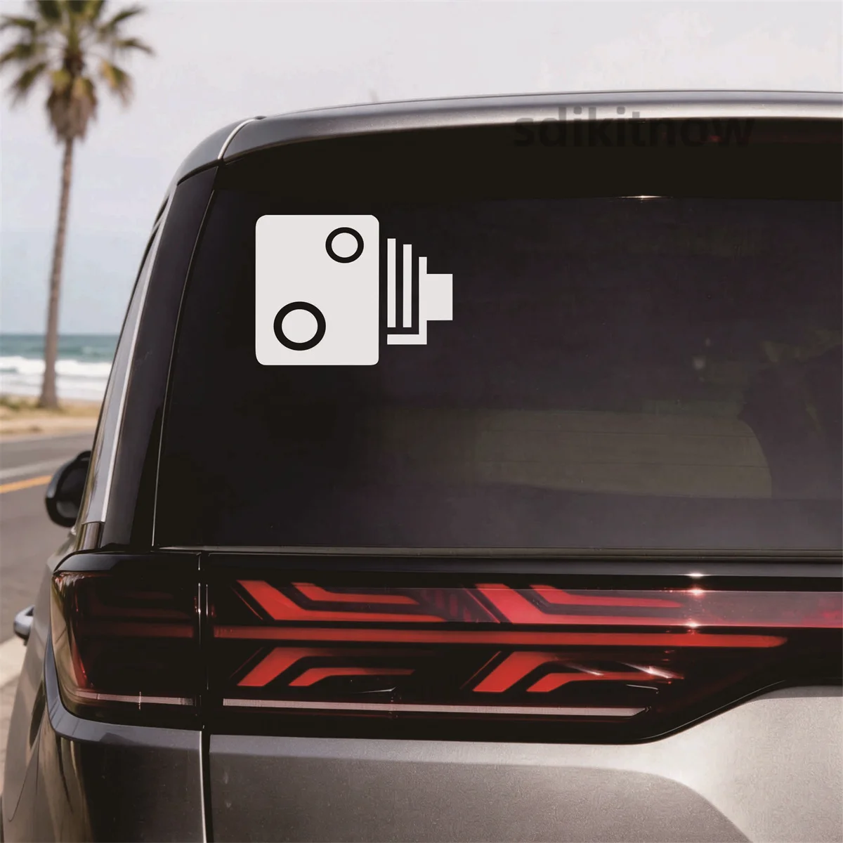Security Camera Silhouette Car Decal Waterproof Outdoor Vinyl Window Bumper Vehicle Decor Surveillance Auto Accessory ﻿