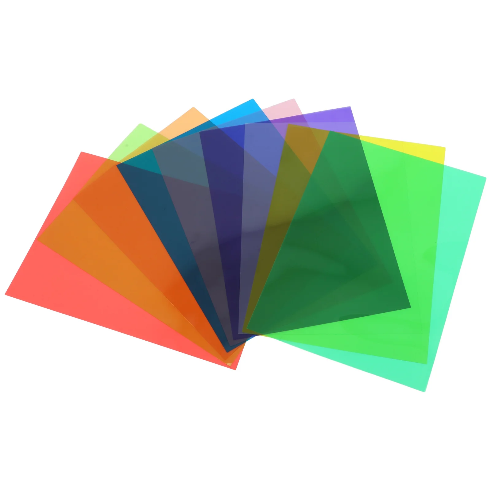 9 Multi-Colored Transparent Cellophane Sheets Durable PVC Material for Craft DIY Wrapping Paper Gift Packaging Supplies