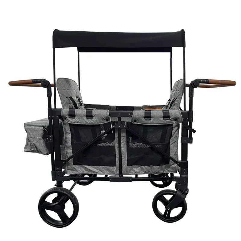 Best Selling  Garden Beach Folding Hand Carts Trolley 4 Baby Collapsible Stroller Wagon Camping Wagon For Kids