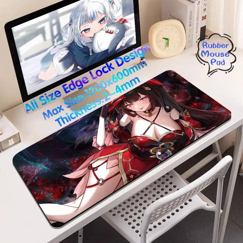 

S_sparkle Mouse Pad Rubber Mouse Pad HD 4mm Super Mouse Gamer Big Large INS trend INS Student Writing Pad Anime Playmat Edge Lo