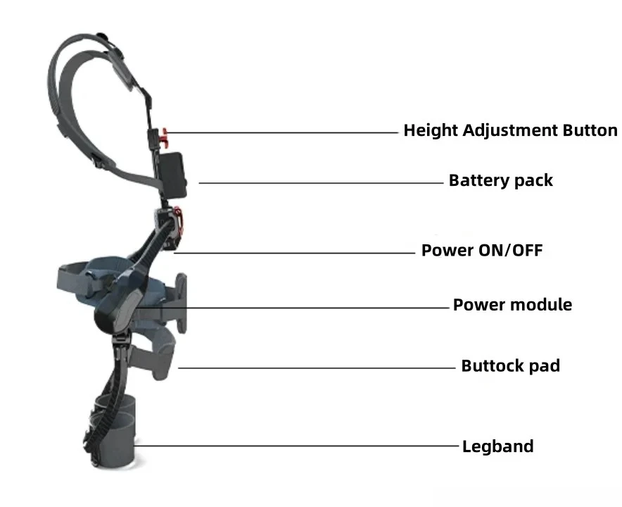 Exoskeleton For Waist and abdomen Assistance Small Lightweight Exoskeleton passive walking aid