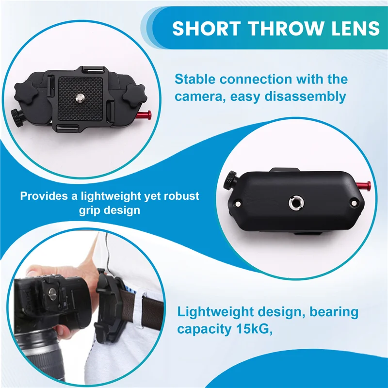 

AK51-PULUZ Camera Clip Aluminum Quick Release Capture Clip Secure & Accessible For Hiking, Biking, Skiing
