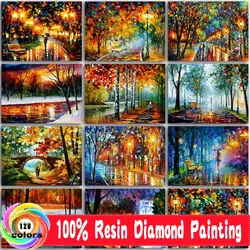 5D DIY 120 Color Velvet Canva Resin Diamond Painting Kit Landscape Rain Snow Scene Mosaic Embroidery Cross Stitch Home Decor Art