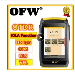 OFW Mini OTDR Optic Otdr Optical Reflector Active Fiber Live Tester 1550nm 20dB Optical Reflectometer Touch Screen OPM VFL iOLA