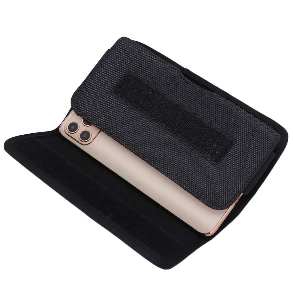 Universelle 3,5-6,3 Zoll Flip-Cover Oxford-Stoff Gürtelclip Handytasche Handytasche Handytasche für die Taille Handyhülle – Detail 6