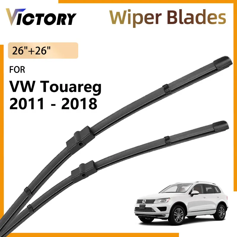 

For Volkswagen VW Touareg 7P 2011 - 2018 2016 2015 2014 2012 Accessorie Front Wiper Blades Set Windshield Window Brushes 26"+26"