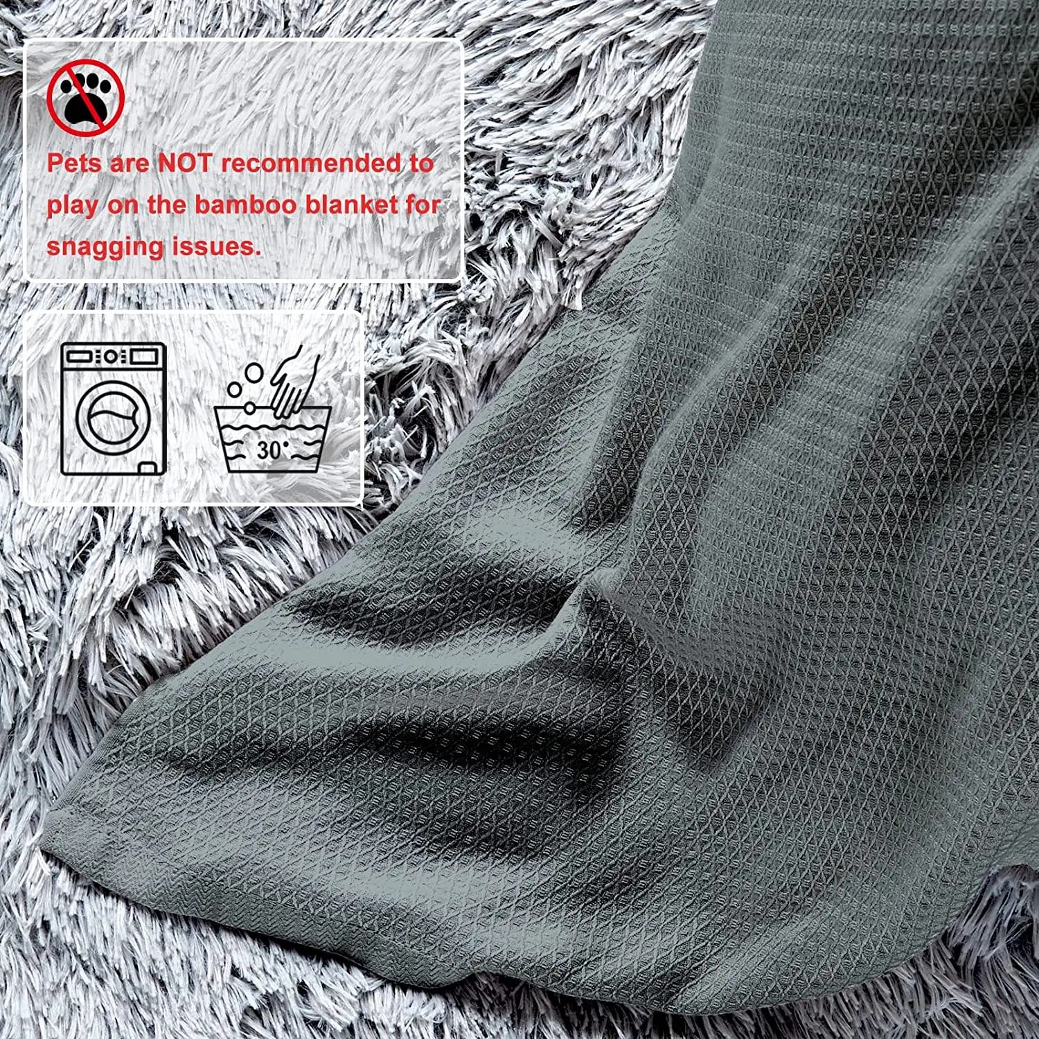 Summer Bamboo Cooling Blankets for Hot Sleepers, Soft and Lightweight Blanket Absorbs Body Heat to Keep Cool on Warm Night