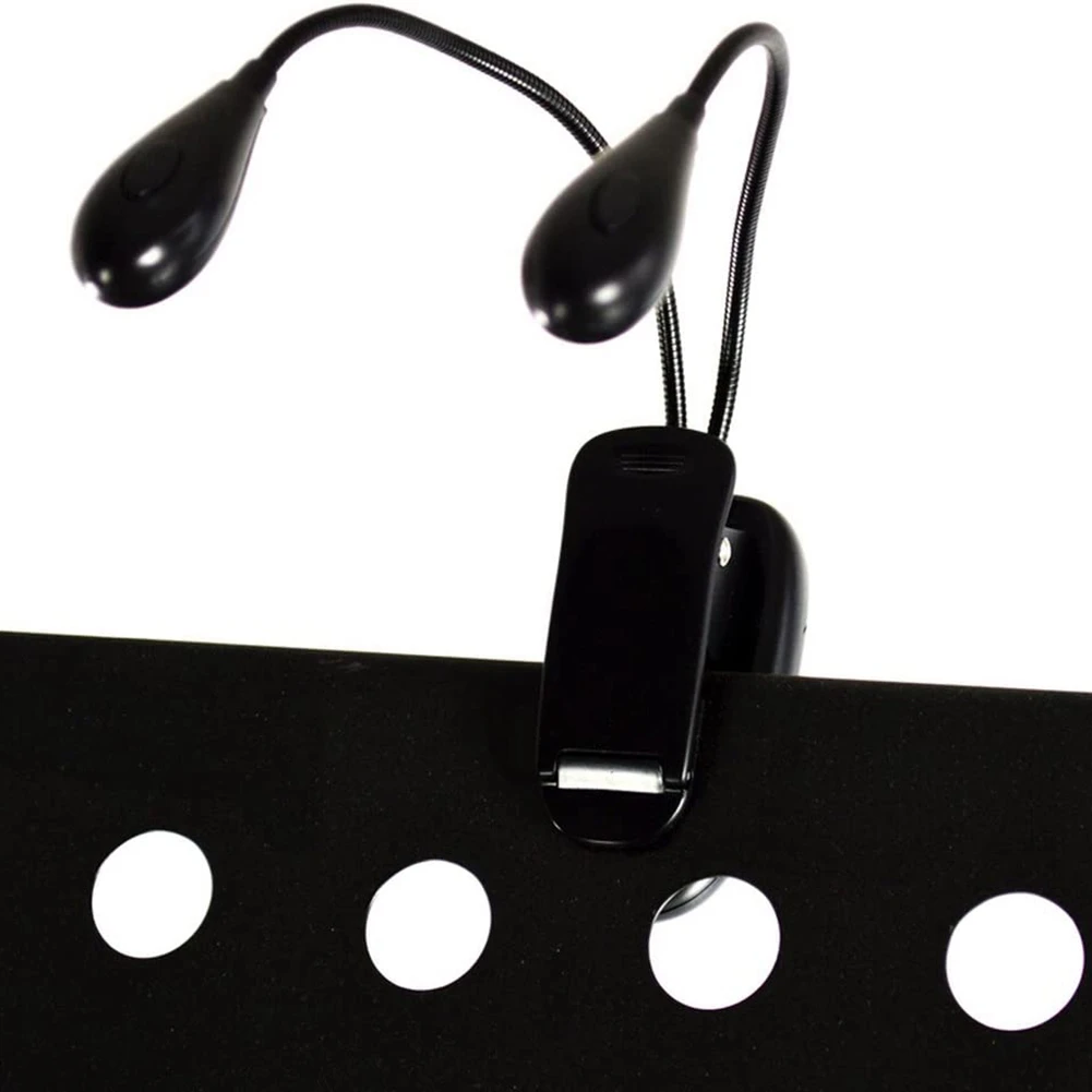 ベッドでの本用のダブルアーム読書灯,スタンドライト,LEDクリップ,360度調整可能,2個