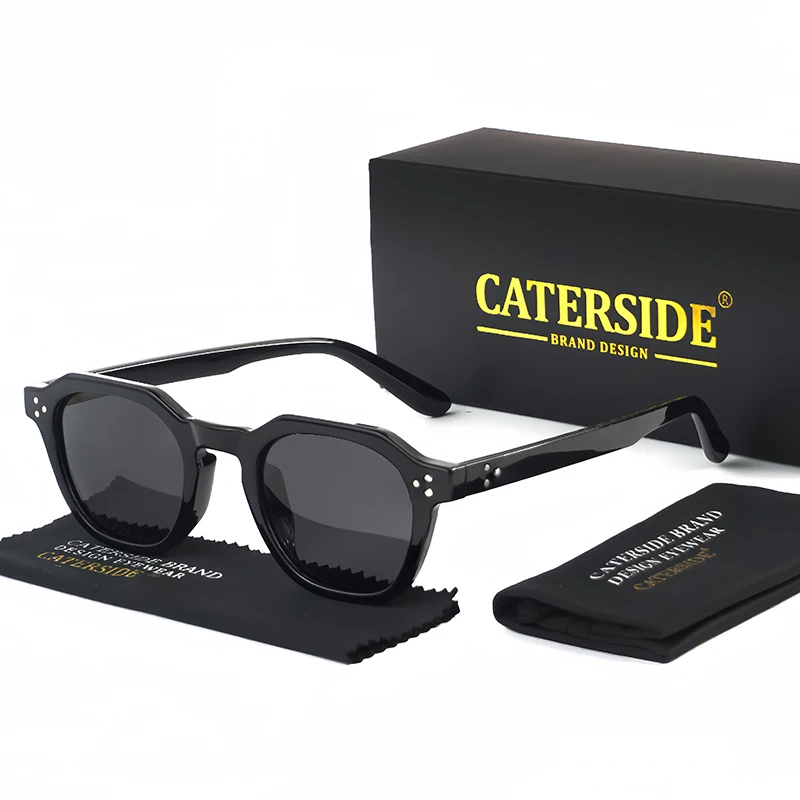 CATERSIDE Retro Polarisierte Sonnenbrille Männer Ultraleicht TR90 Rahmen Polygon Frauen Sonnenbrille Im Freien Hohe Qualität Reise Brillen – Detail 11