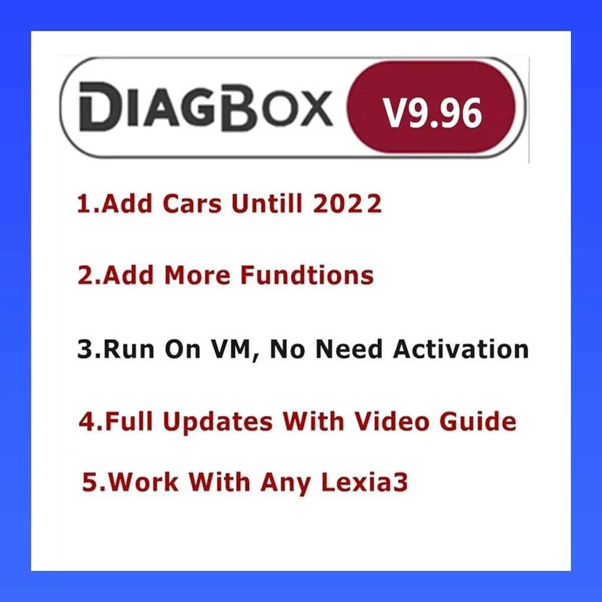 3 IN 1 Auto data 3.45 + Diagbox 9.96 + Vivid Data Workshop Car Repair Auto Diagnostic Virtual Box data Car Tool