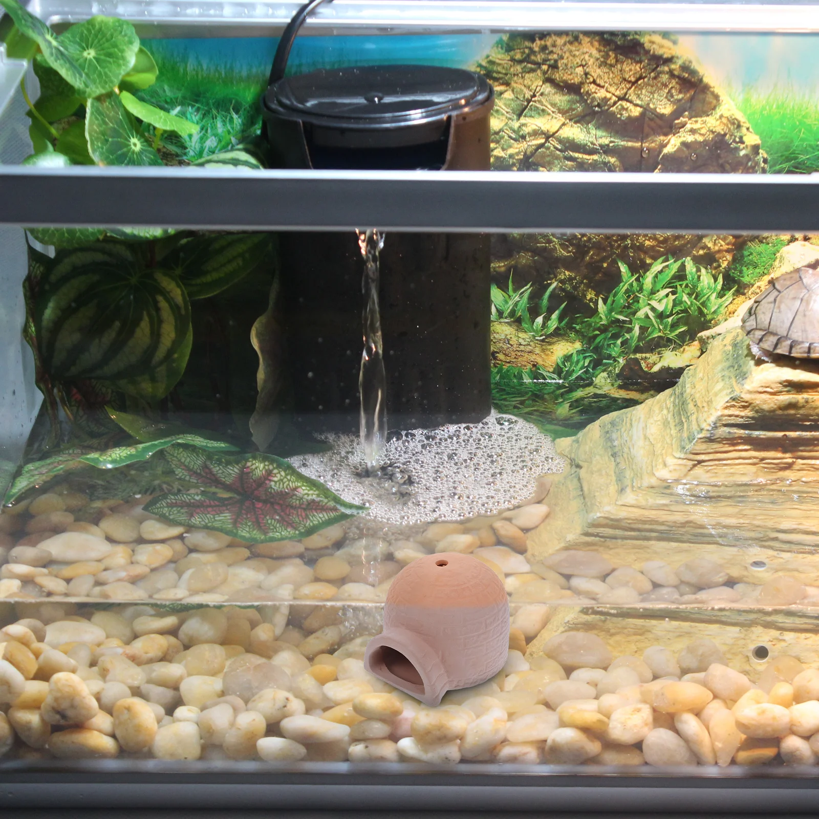 

2Pcs Aquarium Hiding Place Ceramic Fish Breeding Pot Fish Tank Decoration Shrimp House Aquarium Ornaments Shrimp House