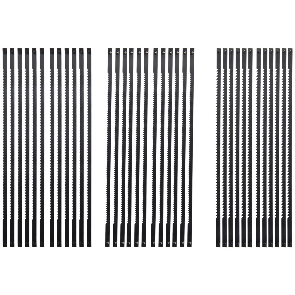 Hojas de sierra de calar de 36 Uds., hojas de sierra de calar de acero al carbono de 127mm con pasador cruzado, hojas de sierra de corte fino estándar de 15/18/24 dientes