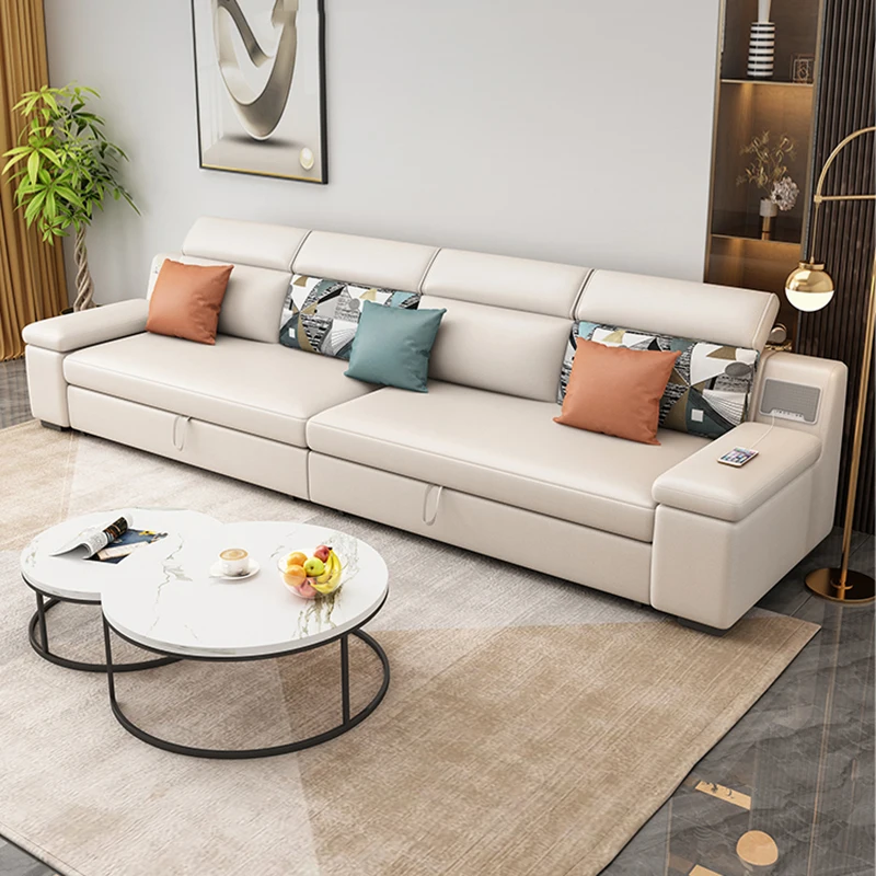 

USB Unique Couches Simple Foldable Comfortable Lounge Moden Sofa Bed Bluetooth Speaker Designer Cama Sofa Living Room Furniture