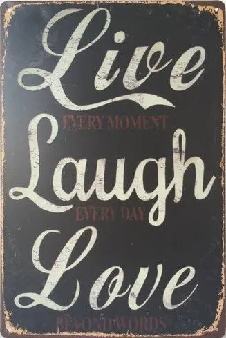 Live Laugh Love Retro Vintage Metal Tin Sign 12