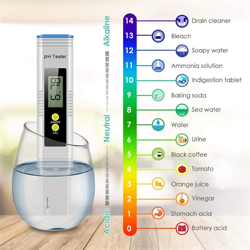 Digital PH Meter, 0.01 PH Water Quality Tester With 0-14 PH Measurement, Water PH Tester For Household Drinking Pool Easy To Use