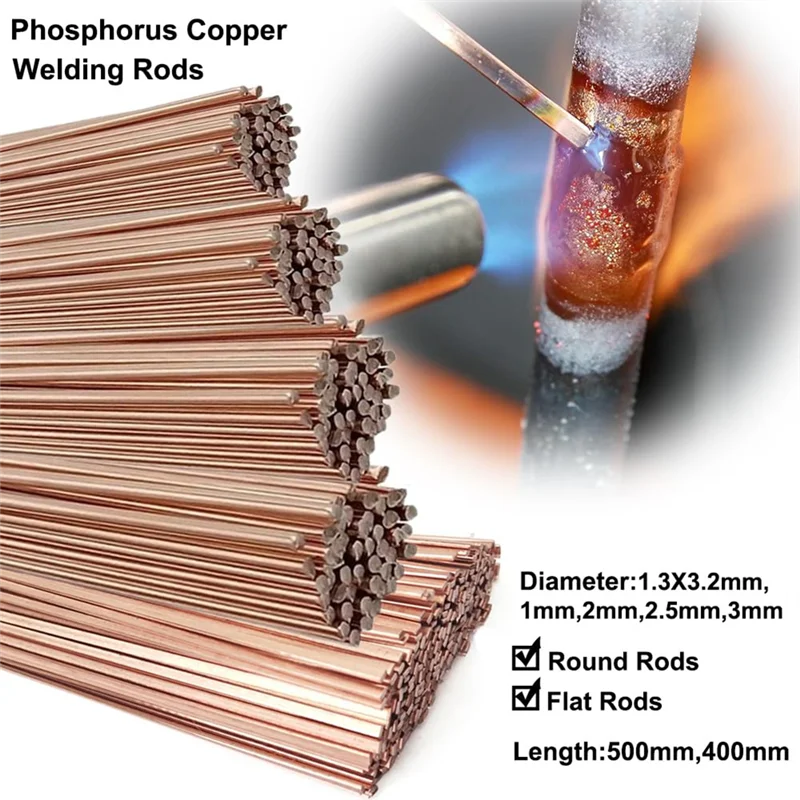 ABGG-5 Sticks Phosphor Copper Brazing Rods Self Fluxing Welding Rods For Copper Pipes Airconditioner Refrigerators Pipe Oven A