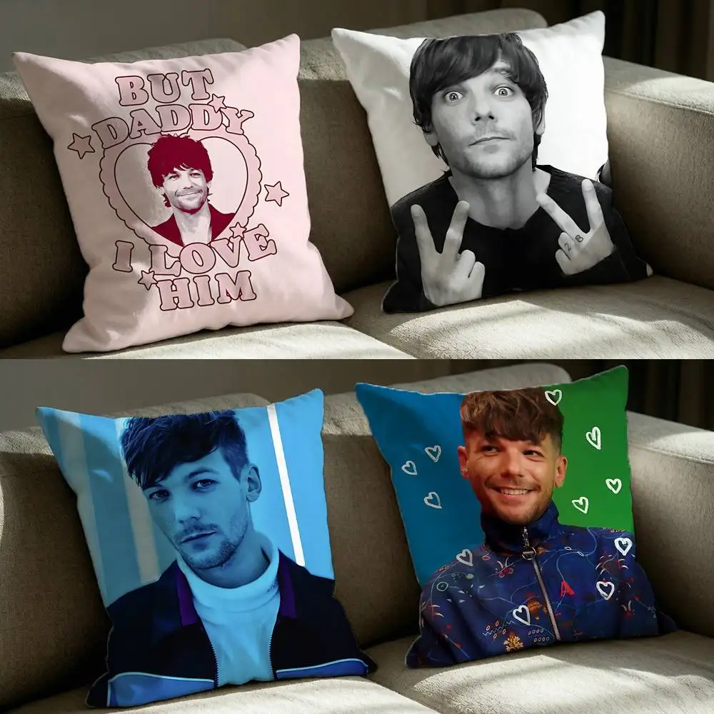 One-D Leader L-Louis T-Tomlinson  Square Sofa Pillow Cover Solid Color Living Room Home Decor Cushion Case