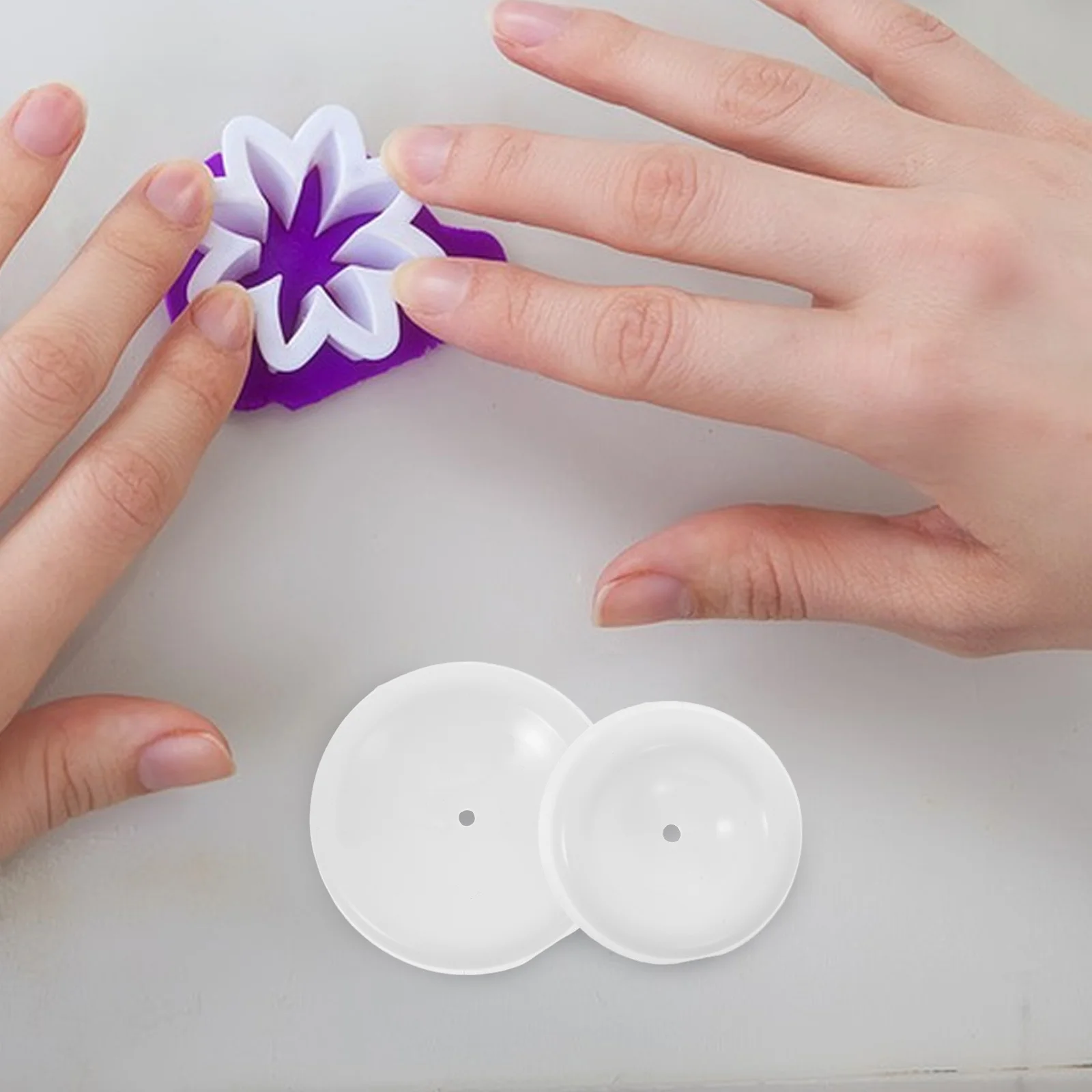 12Pcs Floral Fondant Mold Button Shape Cake Decorating Tray Plastic Sugar Flower Forming Holder Drying Rack Fondant Flower Mat