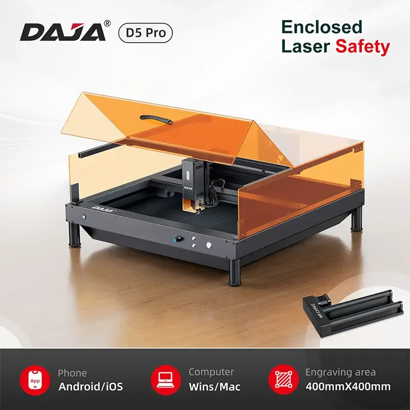 DAJA D5 Pro 5W/10w Laser Engraving Cutting Machine Auto Focus High Precision Veneer Acrylic Craft Paper 