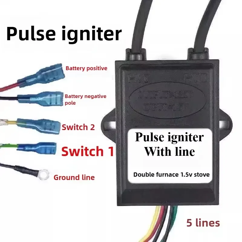 for Gas Stove Igniter 1.5V Dual Burner Pulse Module Two Wire Replacement Part No Battery Box Required High Efficiency Spark