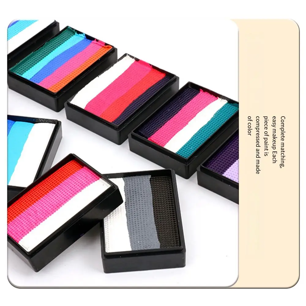 여러 가지 빛깔의 바디 페이스 페인팅 키트 방수 오래 지속되는 할로윈 메이크업 도구 무독성 빨 수있는 페이스 페인팅 팔레트