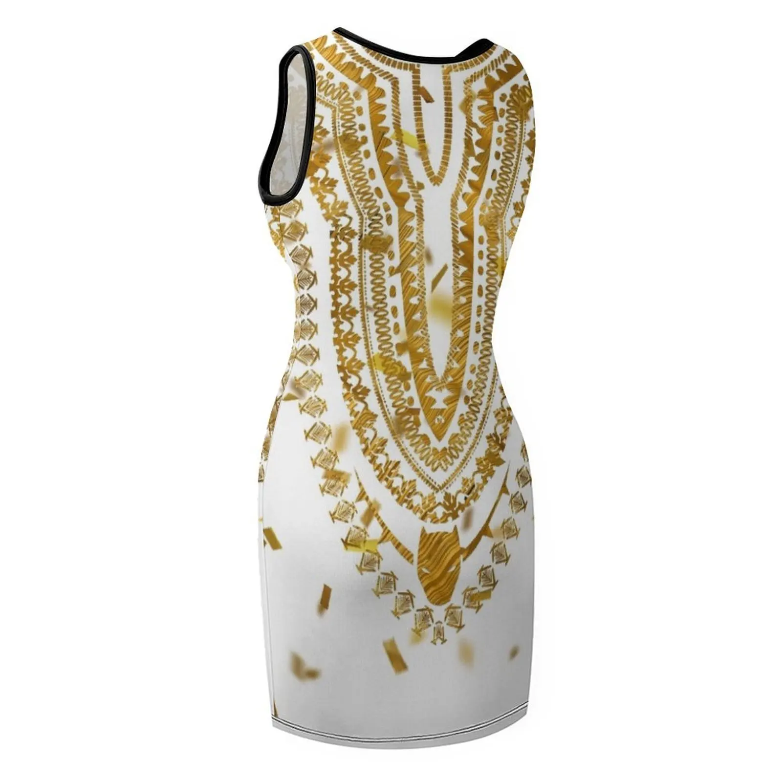 DASHIKI WAKANDAN GOLD robe d'été sans manches robes pour robes de bal robe d'été femme