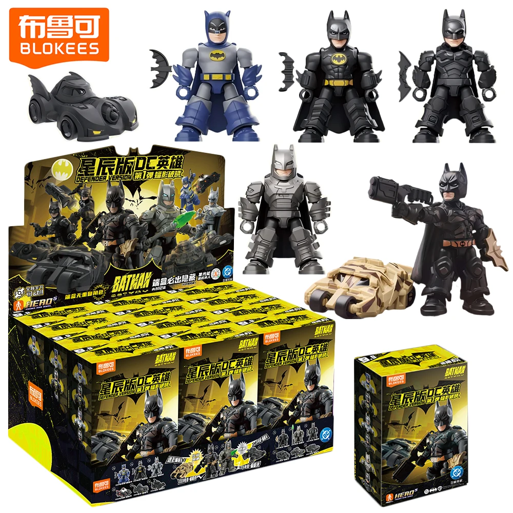 

New Genuine Blokees Defender Version BATMAN Blind Box Assembly Model Kite Desk Ornaments Room Decoration Prefect Gifts for Boys