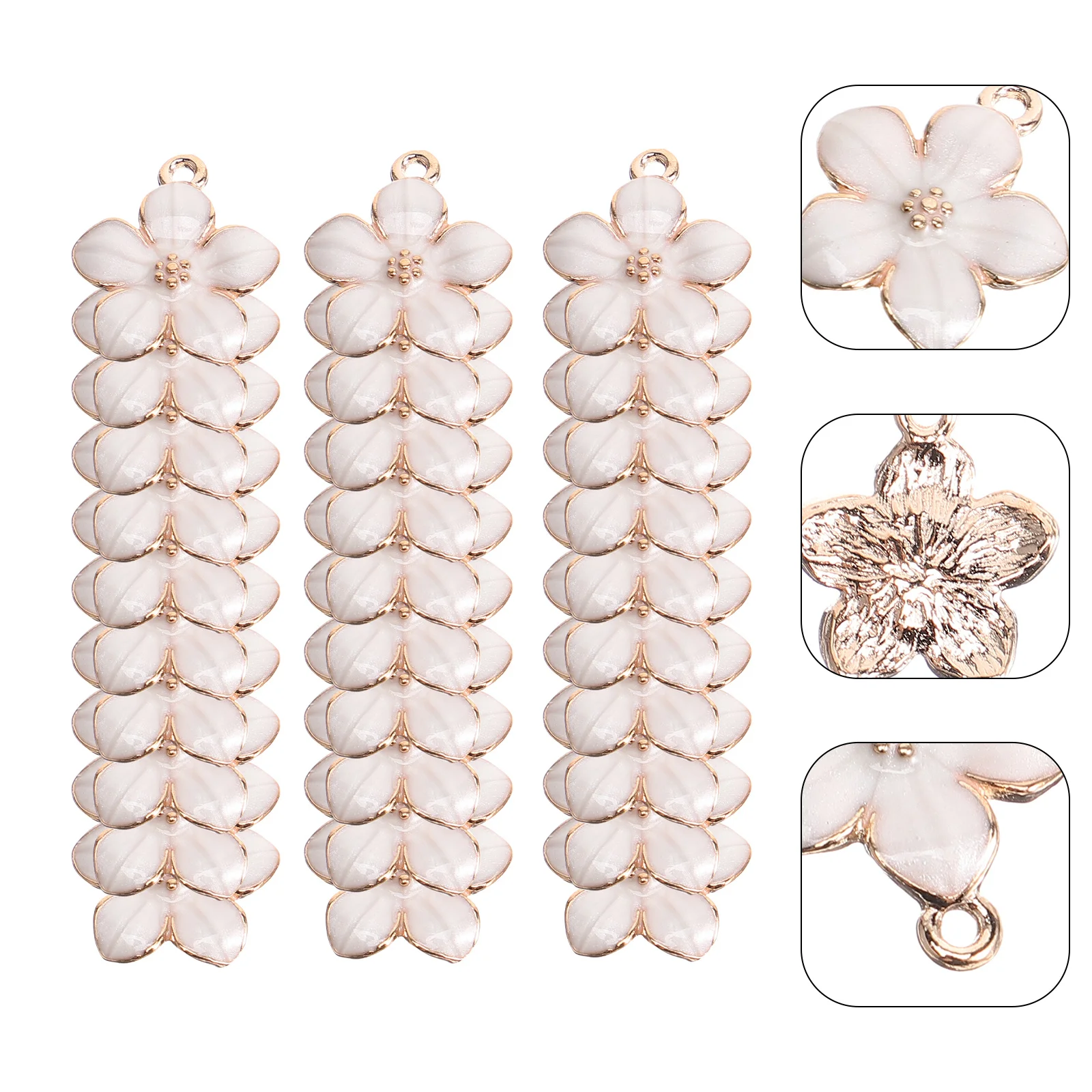 

50Pcs Flower Pendant Charms Cherry Blossom Alloy DIY Jewelry Making Supplies for Necklace Bracelet Craft Cherry Blossom Necklace