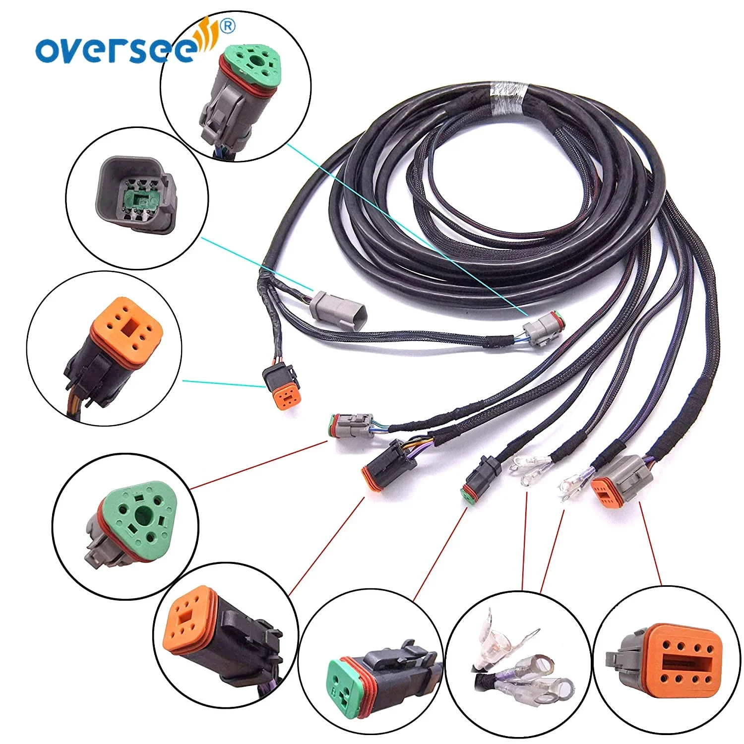 

0176340 System Check Main Modular Wiring Harness Cable for Evinrude Johnson OMC Outboard Motor 5006180, 176340 16ft/4.87m