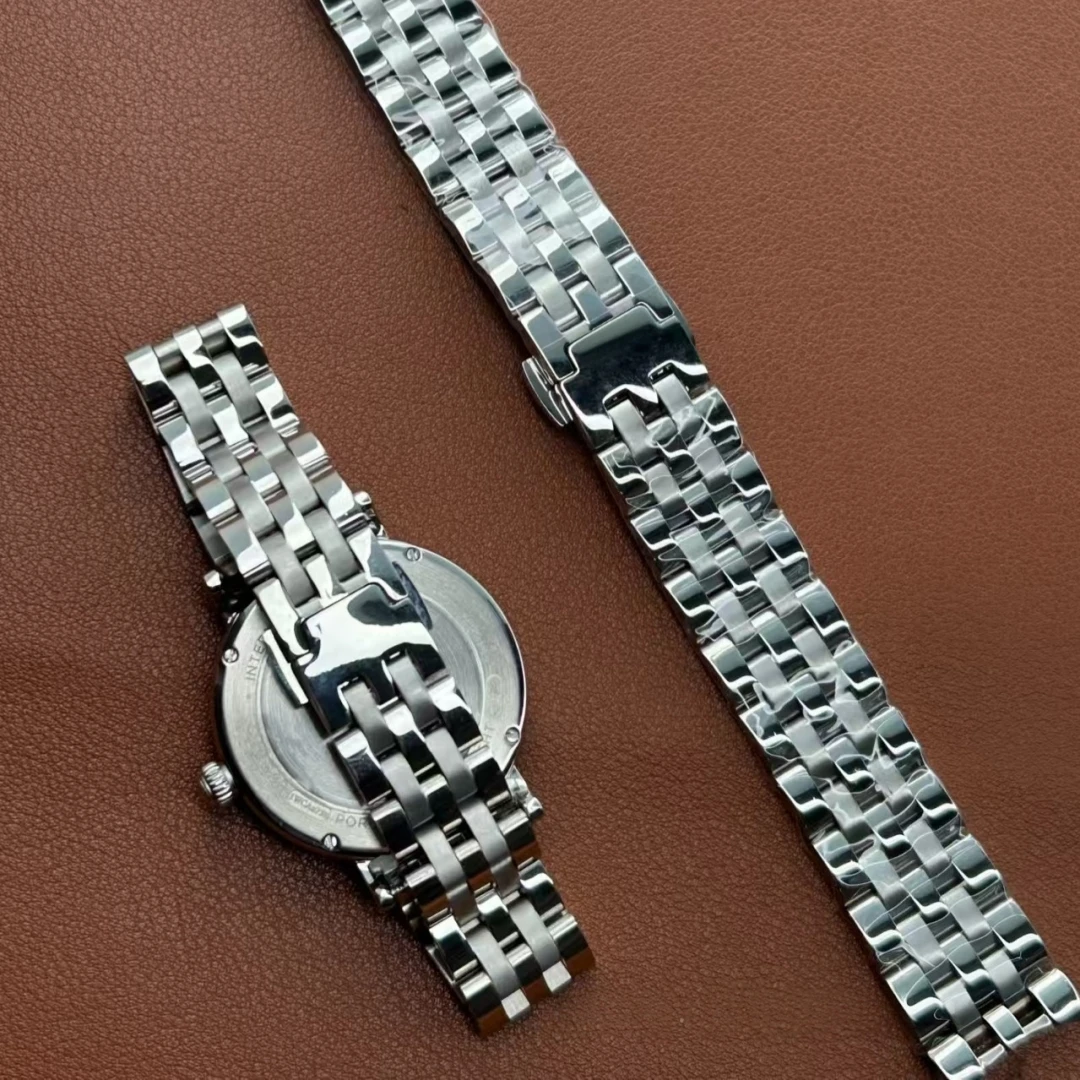 For IWC Portofino Chronograph / Automatic High Quality Curved End Solid Steel Bracelet Perfect Fit Watch Strap