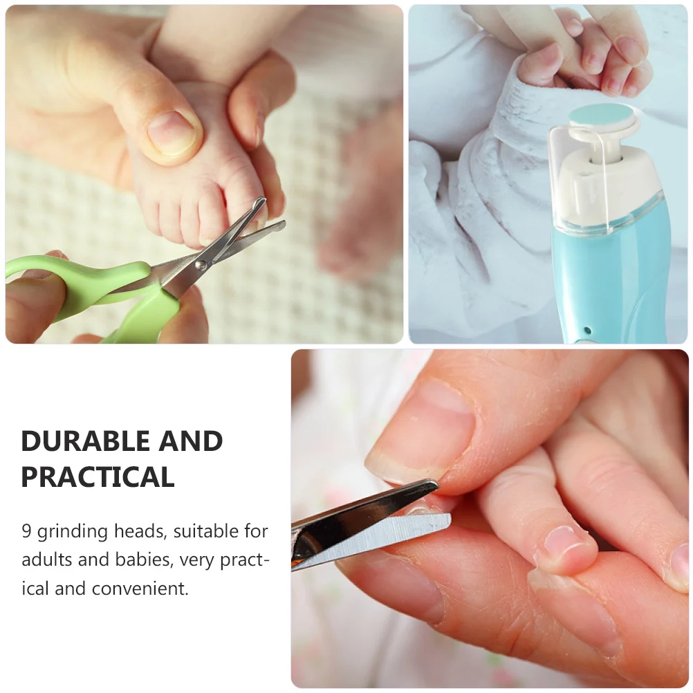 

1Set Electric Nail Clipper for Fingernails Polisher Constant Speed Night Light USB Rechargeable