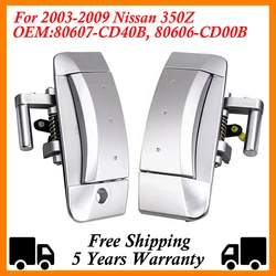 Silver Black Left Right Exterior Outer Door Handles Fit For 2003-2009 Nissan 350Z 80607-CD40B, 80606-CD00B 80606-CD01E